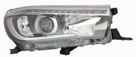 LHD Headlight Toyota Hi-Lux Pick-Up From 2016 Right 81140-Ok710 Black Background