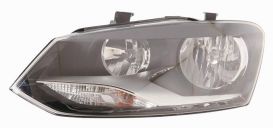 LHD Headlight Volkswagen Polo 2009 Left Side Model Hella With Electric Motor