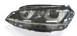 LHD Headlight Volkswagen Golf Vii From 2012 Left 5G1941753 Black Background Gtd